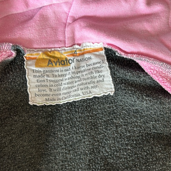 Aviator Nation Girls Zip Up Hoodie Size 4 - Picture 2 of 4